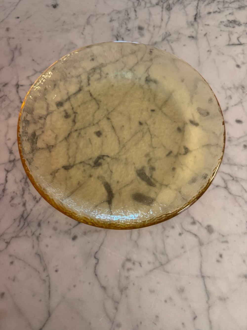 Fire and light citrus salad plate, 8 inches, EUC